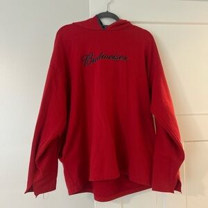 Vintage Budweiser Red Pullover Hoodie